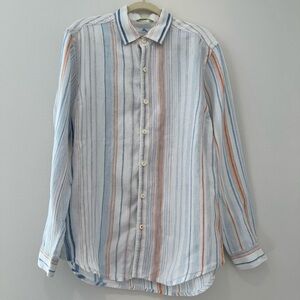 Tommy Bahama Men’s Button Up Shirt Linen Beach M